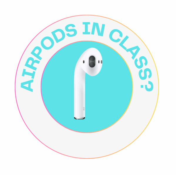Infographic made by Malina Friesen on Canva featuring an Airpod in the center.